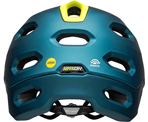 BELL Super DH MIPS Casco de Bicicleta de montaña, Unisex Adulto, Mate/Gloss Blue/Hi-Viz, L 58-62cm