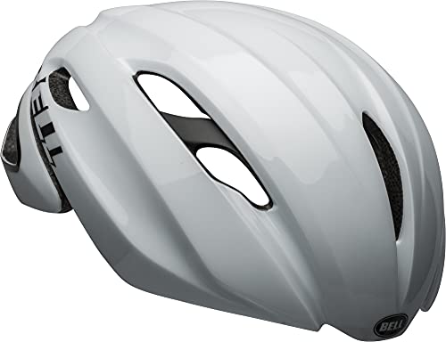 Bell Z20 Aero MIPS - Casco de bicicleta para adulto, color blanco mate y plateado brillante, tamaño mediano (55-59 cm)