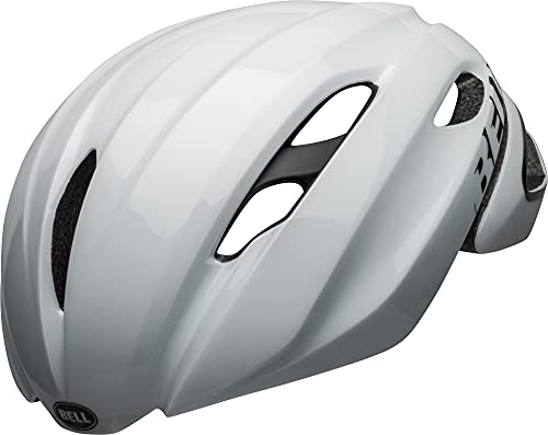 Bell Z20 Aero MIPS - Casco de bicicleta para adulto, color blanco mate y plateado brillante, tamaño mediano (55-59 cm)