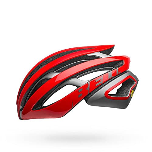 Bell Z20 MIPS Casco de bicicleta de carretera para adultos - Bell, Small (52-56 cm), Rojo brillante/Gris (2020)