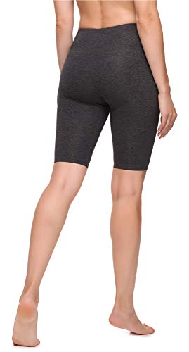 Bellivalini Leggins Mallas Deportivas Cortas en Viscosa Mujer BLV50-149 (Melange Oscuro, L)