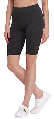 Bellivalini Leggins Mallas Deportivas Cortas en Viscosa Mujer BLV50-149 (Melange Oscuro, L)