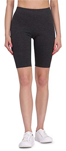 Bellivalini Leggins Mallas Deportivas Cortas en Viscosa Mujer BLV50-149 (Melange Oscuro, L)