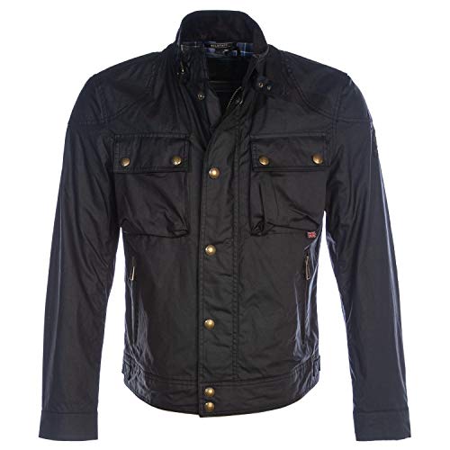 BELSTAFF - Chaqueta Racemaster algodón encerado negro - Negro, 52