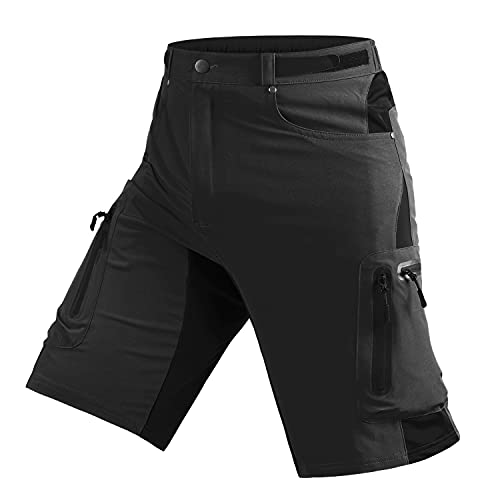 BenBoy Culotte Ciclismo Hombre Pantalones Cortos de Ciclismo Transpirables Pantalones Cortos de Bicicleta de Montaña,Bolsillos con Cremallera