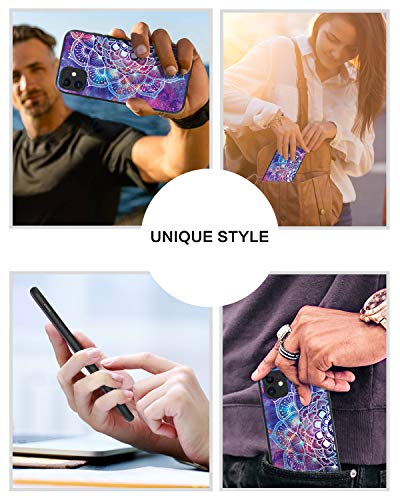 BENTOBEN - Carcasa para iPhone 11, funda de protección brillante brillante brillante con mandala, ultrafina, TPU de silicona flexible, antigolpes y antigolpes