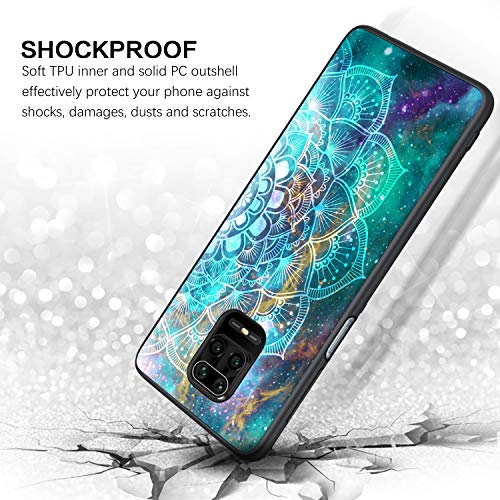 BENTOBEN - Carcasa Xiaomi Redmi Note 9s, funda de protección brillante ultrafina de TPU silicona suave para Xiaomi Redmi Note 9S/9 Pro/9 Pro Max, Mandala