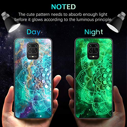 BENTOBEN - Carcasa Xiaomi Redmi Note 9s, funda de protección brillante ultrafina de TPU silicona suave para Xiaomi Redmi Note 9S/9 Pro/9 Pro Max, Mandala