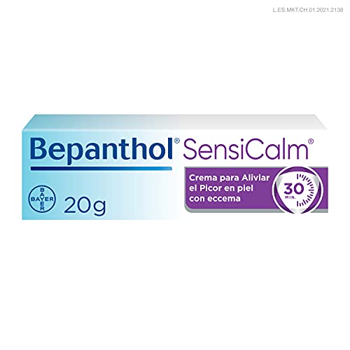 Bepanthol Calm Crema para Aliviar el Picor y Enrojecimiento de las Irritaciones Cutáneas en Solo 30 Minutos, Sin Cortisona, 20 g