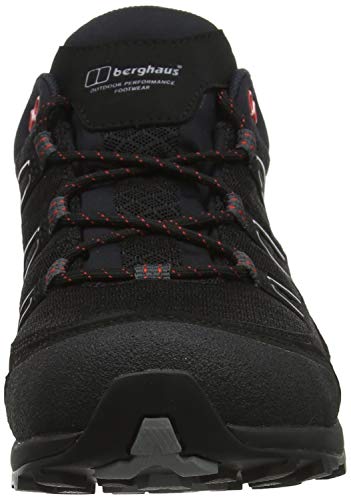 Berghaus Explor Active Gore-Tex Shoe, Zapatillas de Senderismo Hombre, Negro (Black/Red B59), 42.5 EU