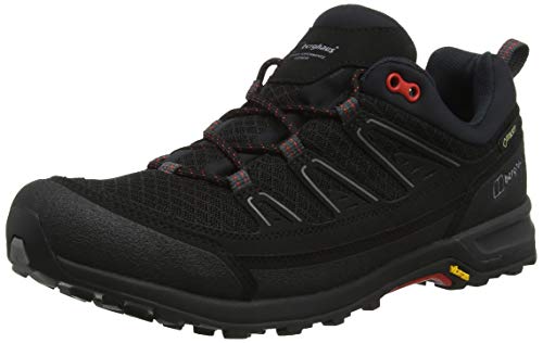 Berghaus Explor Active Gore-Tex Shoe, Zapatillas de Senderismo Hombre, Negro (Black/Red B59), 42.5 EU