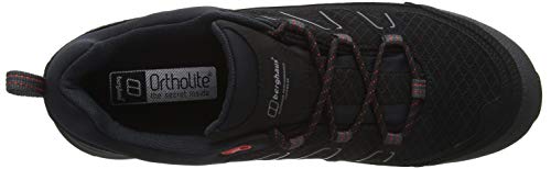 Berghaus Explor Active Gore-Tex Shoe, Zapatillas de Senderismo Hombre, Negro (Black/Red B59), 42.5 EU