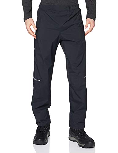 Berghaus Regenhose Long Leg Paclite Pants Pantalones para Caminar, Uomo, Black, M