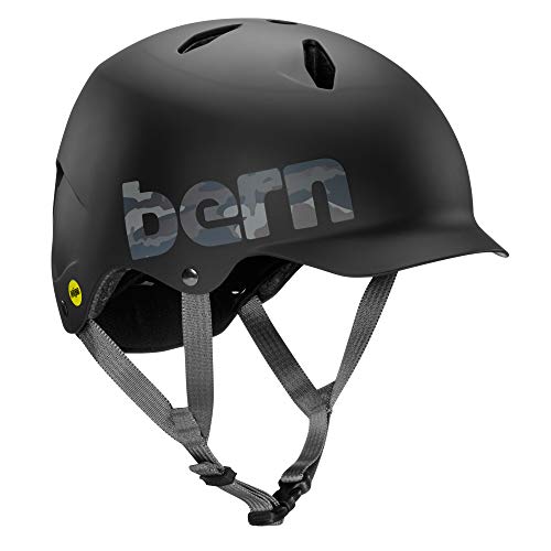 Bern Bandito EPS MIPS Casco de Ciclismo, Unisex, Logotipo de Camuflaje Negro Mate, M-L