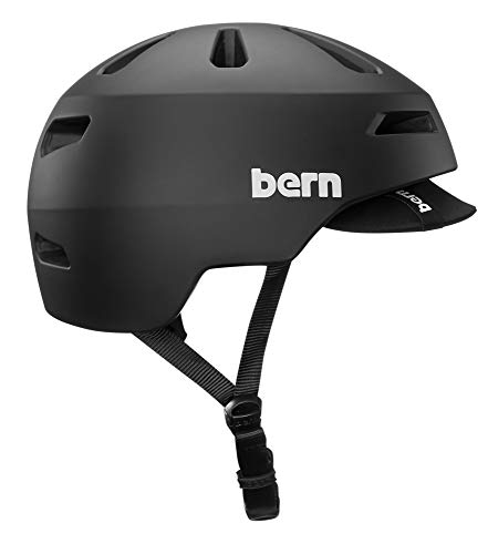 Bern Brentwood 2.0 Matte Black Visor-Large Casco, Unisex Adulto, Negro