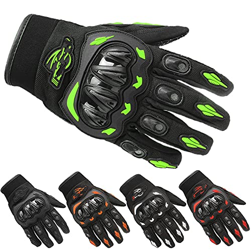 Berrd Guantes De Moto Guantes De Carreras De Dedos Completos Transpirables Protección para Deportes Al Aire Libre Guantes De Bicicleta De Cross Dirt Guantes Moto - Naranja, L