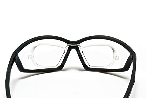 BERTONI Gafas Ciclismo Esqui Moto Golf y Running Anti-Vaho con Clip Optico para Lentes Graduadas incluido (Transparente)