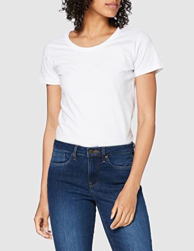 Berydale Camiseta con cuello redondo, Mujeres, Blanco (paquete de 3), L