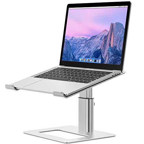 Besign LSX3 - Soporte de aluminio para portátil ergonómico y ajustable, soporte para ordenador compatible con MacBook Air Pro, Dell, HP, Lenovo More de 10 a 15,6 pulgadas (plata)