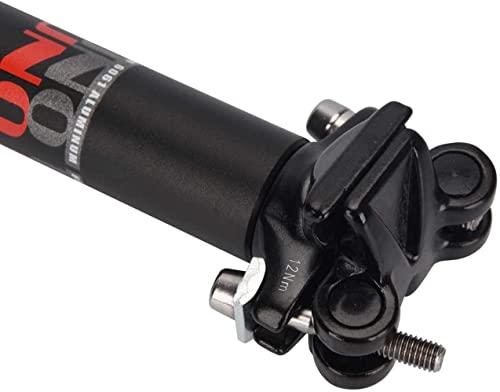 BESNIN 31.6 mm Tija de sillín, 400mm tija de sillín de Bicicleta Sillín de sillín de ángulo Ajustable para Bicicleta de Carretera MTB BMX