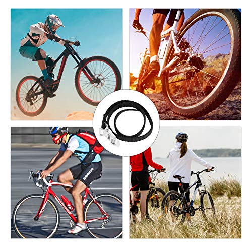 BESPORTBLE 4 correas de bicicleta para pedales, con forma física, para hacer ejercicio, spinning, con punta y clip para cinturones, para BMX, Mountain Bike, bicicleta de carretera