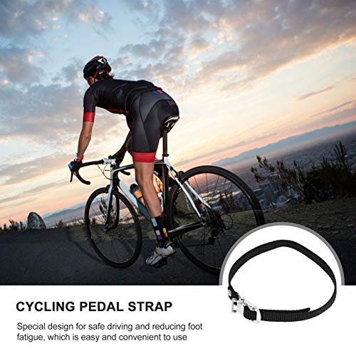 BESPORTBLE 4 correas de bicicleta para pedales, con forma física, para hacer ejercicio, spinning, con punta y clip para cinturones, para BMX, Mountain Bike, bicicleta de carretera