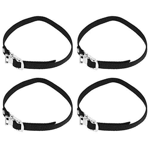 BESPORTBLE 4 correas de bicicleta para pedales, con forma física, para hacer ejercicio, spinning, con punta y clip para cinturones, para BMX, Mountain Bike, bicicleta de carretera