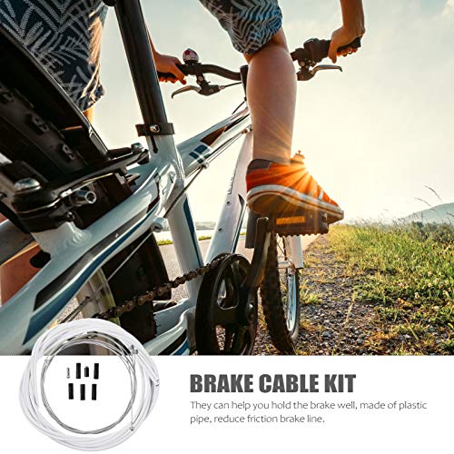 BESPORTBLE Bicicleta Universal Bicicleta Cambio de Marchas Cable de Freno Caja de Cable Kit de Reemplazo para Bicicleta de Carretera de Montaña Reparación de Ciclismo Blanco