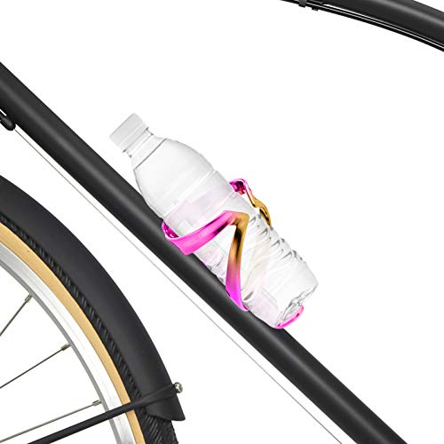 BESPORTBLE Portabotellas de aleación de aluminio para bicicleta de carretera en montaña, soporte universal para manillar de bicicleta (rosa)