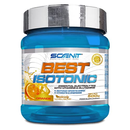 Best Isotonic | Bebida isotónica hidratante con vitaminas, glutamina, sales y minerales | Para ciclismo, running y fitness | Sales minerales para el deporte | 500 g (Naranja)