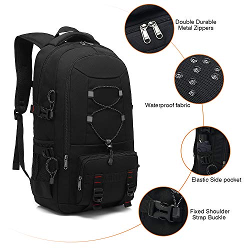 Besttravel Mochila de viaje,Mochila para senderismo de 45L.Gran Capacidad.Mochila para ordenador hasta 17.3 pulgadas.múltiples bolsillos.Acampada,Excursiones,Deportes al aire libre