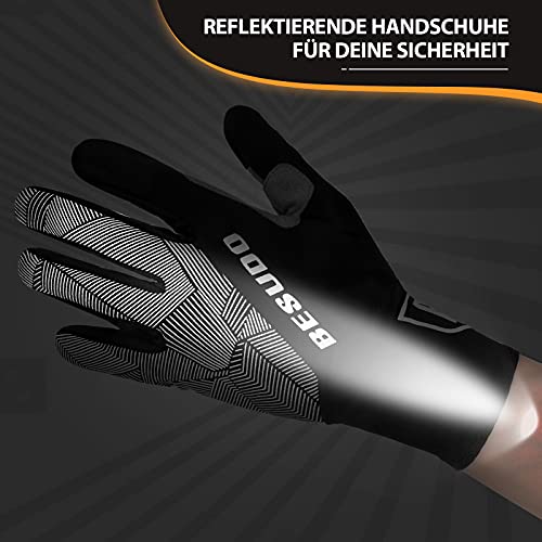 Besudo Guantes de ciclismo MTB para hombre y mujer, dedos completos, para bicicleta de carretera, mountain bike, motocross, Downhill, guantes largos, de gel, ideal como accesorio de bicicleta