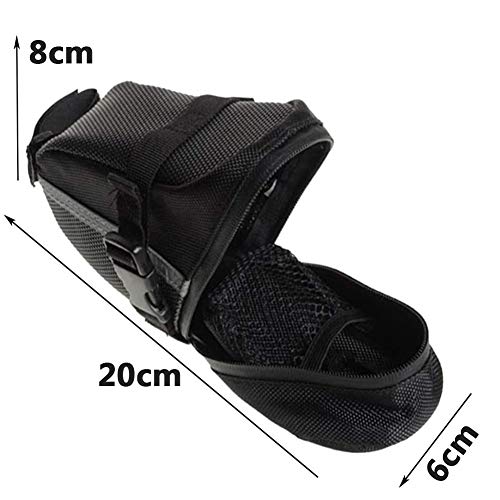 BETOY Silla de Montar Bolsa, Bolsa de sillín Portátil Silla de Montar Bolsa para Bicicletas, Bicicletas de Montaña, Competiciones de Ciclismo, Equipos para Entusiastas del Ciclismo,Negro,0.6L