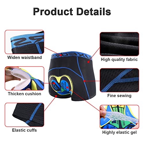 Beylore Culotte Ciclismo Hombre Culote con Badana Gel 5D Respirable a Prueba de Golpes Culote Corto Ciclismo Hombre Secado Rápido Badana Ciclismo Ropa MTB,Amarillo,L