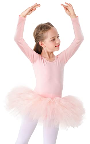 Bezioner Vestido de Ballet Maillot de Danza Gimnasia Leotardo Algodón Body Clásico para Niña 