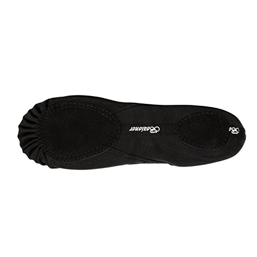 Bezioner-Shop Zapatillas de Ballet Canvas Dance Zapatos Split (Negro y Rosa Claro) Le recomendamos Que Elija uno (1) Tamaño Más Grande Que su Tamaño Normal del Zapato (40, Negro)