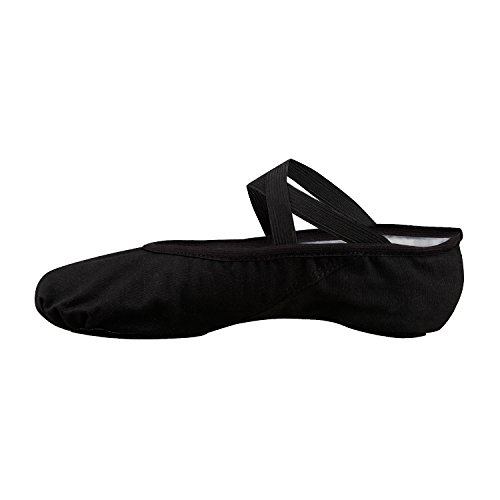 Bezioner-Shop Zapatillas de Ballet Canvas Dance Zapatos Split (Negro y Rosa Claro) Le recomendamos Que Elija uno (1) Tamaño Más Grande Que su Tamaño Normal del Zapato (40, Negro)