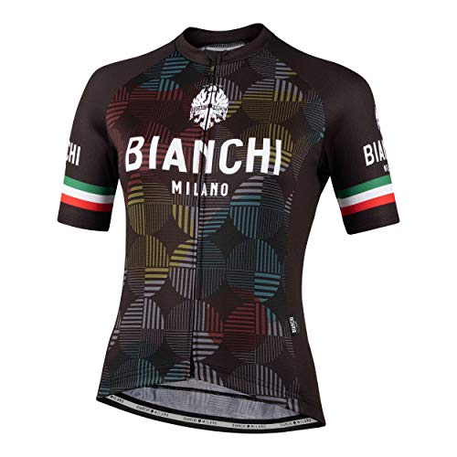 Bianchi Milano Ancipa - Camiseta de Ciclismo de Manga Corta para Mujer, Talla S