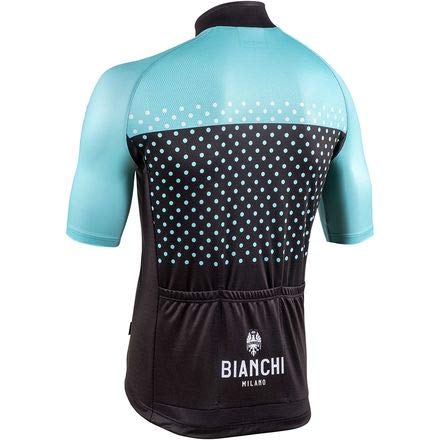 BIANCHI MILANO - Camiseta ligera de menicas Raglan, modelo Quirra, color 4300, negro/azul claro, talla L.
