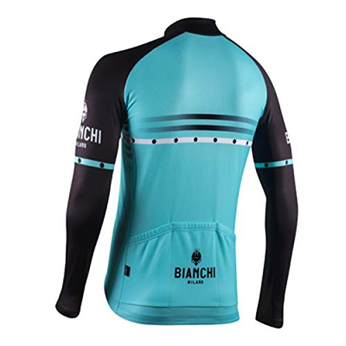 BIANCHI MILANO - Camiseta térmica de manga larga modelo Plantedo, color 4300 celestes blancos/negro, talla, azul celeste, XL