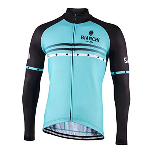 BIANCHI MILANO - Camiseta térmica de manga larga modelo Plantedo, color 4300 celestes blancos/negro, talla, azul celeste, XL