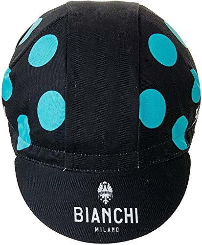 Bianchi Milano Gorra de Ciclismo neón para Hombre, Hombre, Gorra de Ciclismo, NB90F, Celeste Polka, Talla única