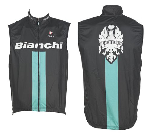 Bianchi Reparto Corse ärmellose Wind Chaqueta, color negro, tamaño medium