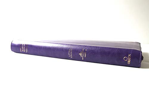 Biblia Reina Valera 1960 letra grande. Símil piel morado con cremallera / Spanish Holy Bible RVR 1960. Large Print, Purple Leathersoft, with Zipper