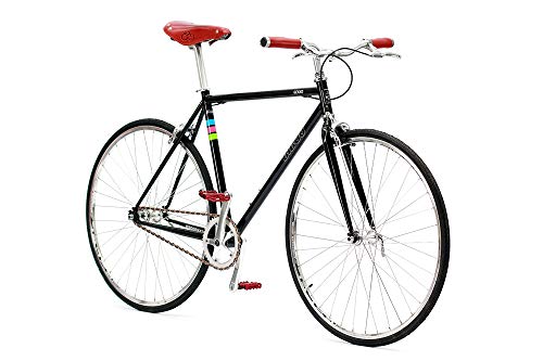 Bibóo Bikes Gekko Vintage Bicicleta Fixie, Unisex Adult, Negro, S