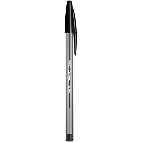 BIC Cristal Large bolígrafos Punta Ancha (1,6 mm) - Negro, Blíster de 5 unidades