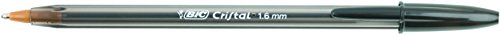 BIC Cristal Large bolígrafos Punta Ancha (1,6 mm) - Negro, Blíster de 5 unidades
