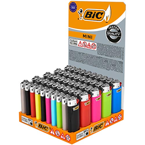 BIC Mini Encendedores de Piedra, Caja de 50