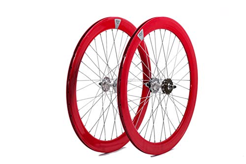 Bical Ruedas Fixie Perfil 60 (Rojo)