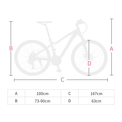 Bicicleta, bicicleta de montaña, bicicleta de doble choque de 27 velocidades, con marco de aleación de aluminio, para mujeres y adolescentes, no es fácil de deformar, fácil de instalar, antidesli